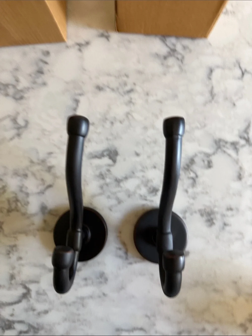 Oil-Rubbed Bronze Double Wall Hooks - Set of 2 Pottery Barn (new)